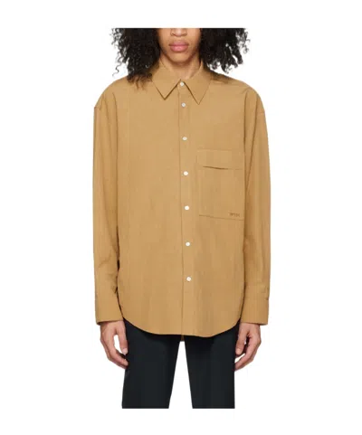 Wooyoungmi Lapel Long-sleeved Shirt In Nude