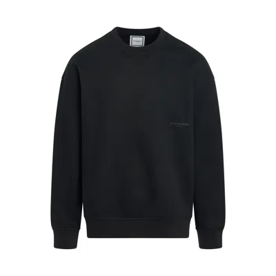 Wooyoungmi Leather Patch Sweatshirt In Black