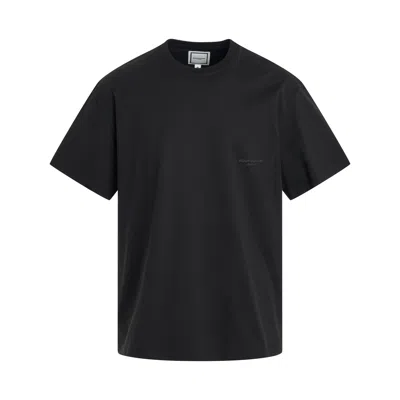 Wooyoungmi Leather Patch T-shirt In Black