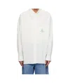 Wooyoungmi Off-white Linen Striped Shirt In White