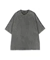 Wooyoungmi Logo-appliqué Denim T-shirt In Gray