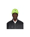 Wooyoungmi Green Embroidered Cap In Black