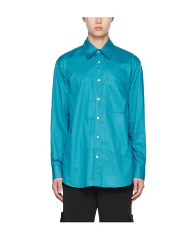 Wooyoungmi Logo Button Shirt In Blue