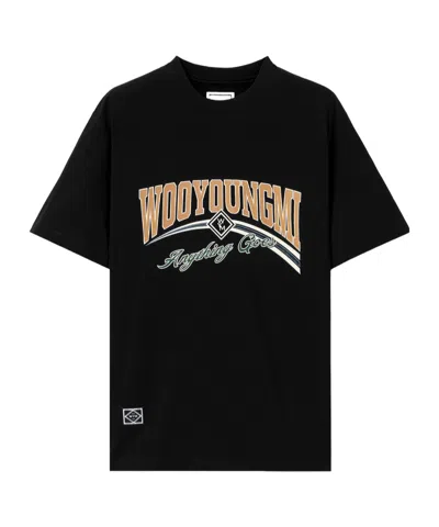 Wooyoungmi Logo Crew Neck T-shirt In Black