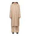 Wooyoungmi Beige Folding Coat In Brown