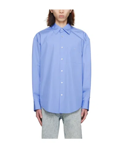 Wooyoungmi Logo Details Shirt In Blue