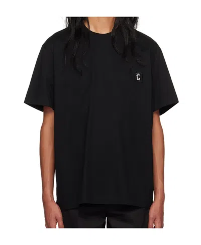Wooyoungmi Logo-embossed Cotton T-shirt In Black