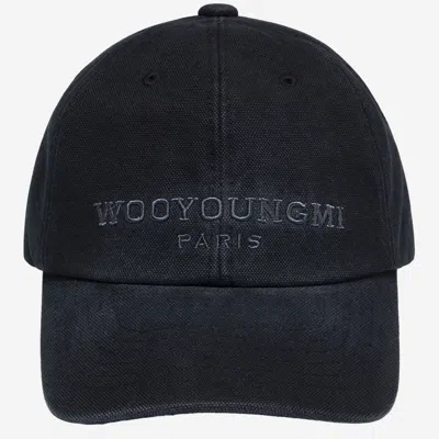 Wooyoungmi Logo Embroidered Baseball Cap In Blue