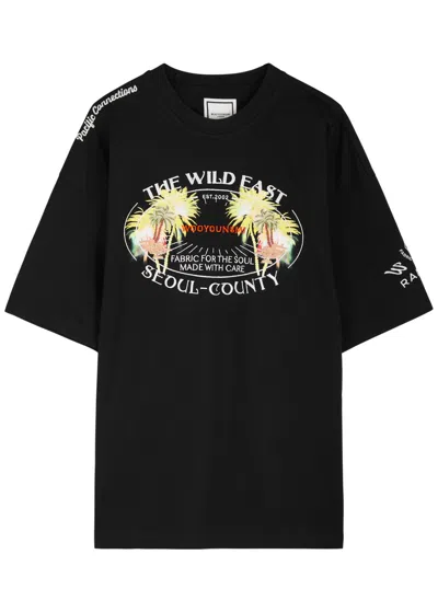 WOOYOUNGMI WOOYOUNGMI LOGO-EMBROIDERED COTTON T-SHIRT