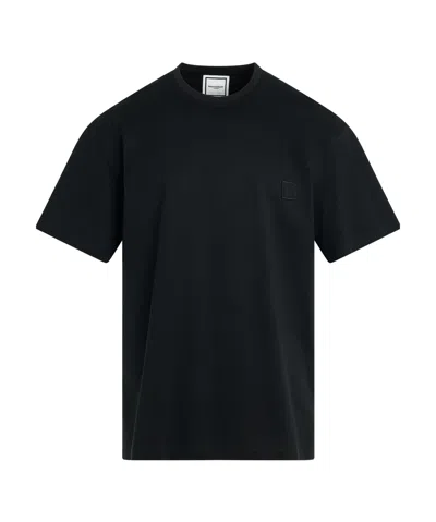Wooyoungmi Logo-embroidered Cotton T-shirt In Black