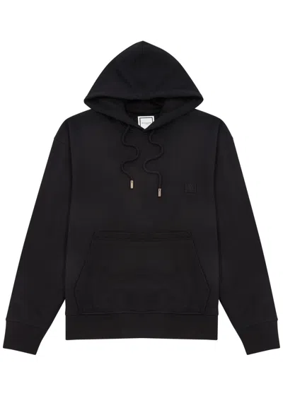 Wooyoungmi Logo-embroidered Hooded Cotton Sweatshirt In Black