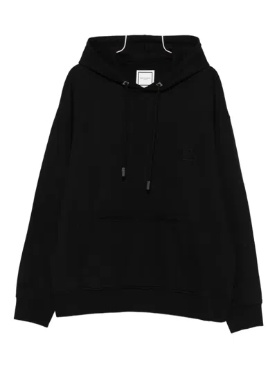 Wooyoungmi Logo-embroidered Hoodie In Black