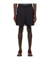 Wooyoungmi Black Embroidered Shorts In Black