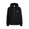 WOOYOUNGMI LOGO EMBROIDERED ZIP HOODIE