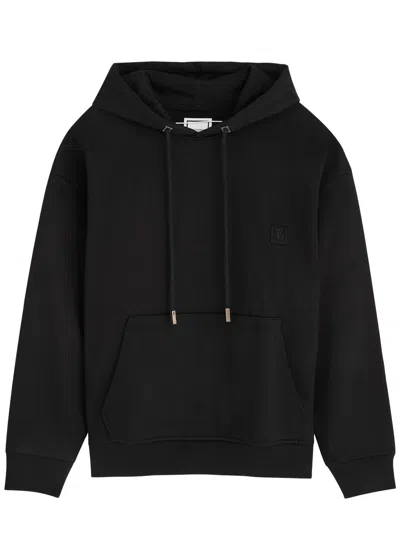 Wooyoungmi Logo Hooded Cotton Sweatshirt In Black