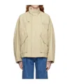 Wooyoungmi Logo-patch Cotton Lightweight Jacket In Neutral