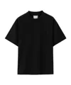Wooyoungmi Black T-shirt With Maxi Print On The Back In Black