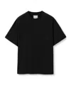 Wooyoungmi Black T-shirt With Maxi Print On The Back In Black