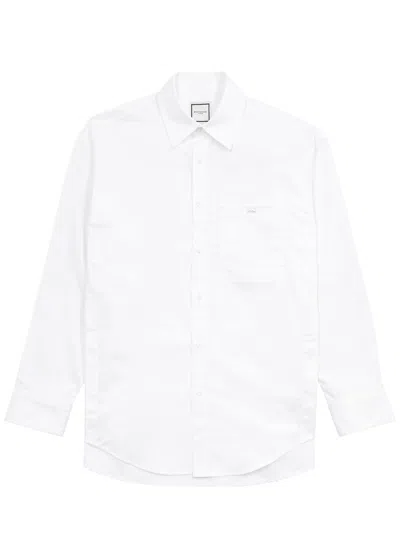 Wooyoungmi Logo-print Cotton-poplin Shirt In White