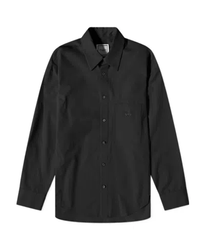 Wooyoungmi Logo-print Cotton Shirt In Black