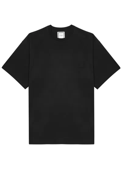 Wooyoungmi Logo Printed Cotton T-shirt In Black