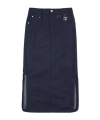 Wooyoungmi Logo Skirt In Navy