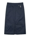 Wooyoungmi Logo Skirt In Navy