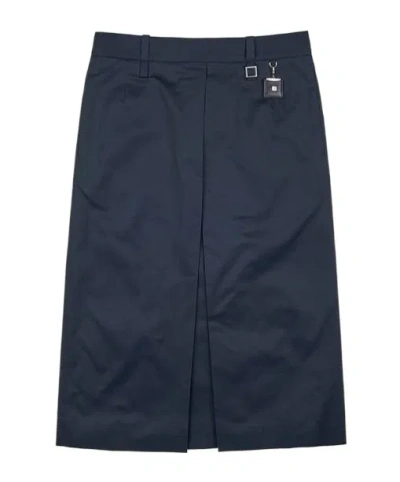 Wooyoungmi Logo Skirt In Navy