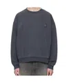 Wooyoungmi Gray Dying Back Logo Sweatshirt In Gray