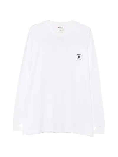 Wooyoungmi Logo-print Long-sleeve T-shirt In White
