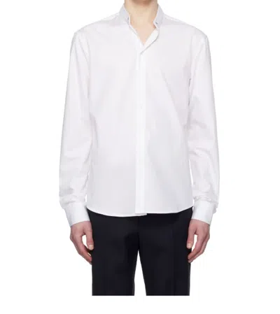 Wooyoungmi Long Sleeve Stand Collar Shirt In White