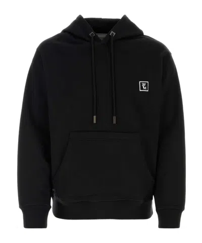 Wooyoungmi Long-sleeved Hooded Sweater In Black