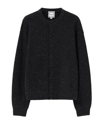Wooyoungmi Long-sleeved Knitted Cardigan In Black