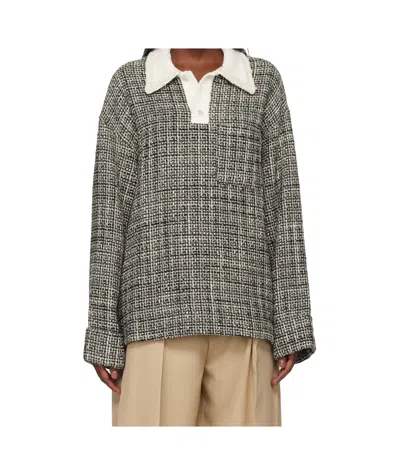 Wooyoungmi Long-sleeved Polo Shirt In Multicolor