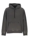 Wooyoungmi Grey Sweatshirt With Logo Patch On The Front And Logo Lettering On The Back In Cotton Man In Gray