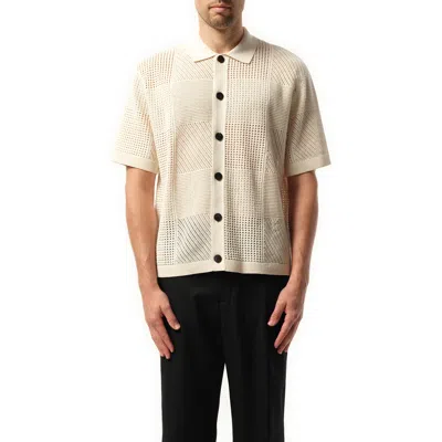 WOOYOUNGMI MEN'S CROCHET SHIRT
