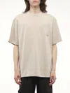 Wooyoungmi Men's Leather Patch T-shirt In Neutral