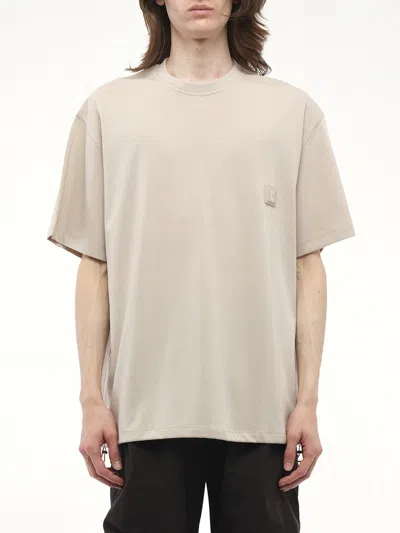 Wooyoungmi Men's Leather Patch T-shirt In Neutral