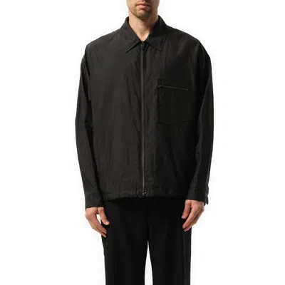 Wooyoungmi Men's Nylon Zip Shirt In Black