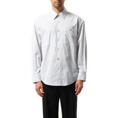 Wooyoungmi Men's Stripe Double Pocket Shirt In Blue