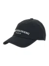 Wooyoungmi Black Baseball Cap With Logo Lettering On The Front In Cotton Man In Black