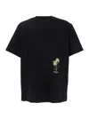 Wooyoungmi Black Crewneck T-shirt With Logo Detail On The Front And Maxi Logo Print On The Rear In Cotton Man In Black