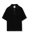Wooyoungmi Mesh Short-sleeved Sweater In Black