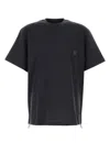 Wooyoungmi Black Cotton Back Logo T-shirt