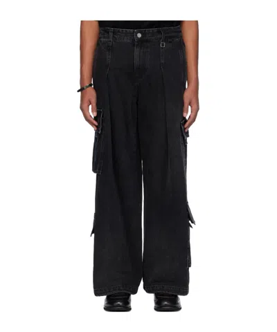 Wooyoungmi Multi-pocket Jeans In Black