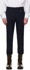 Wooyoungmi Navy Drawstring Trousers In Navy944n