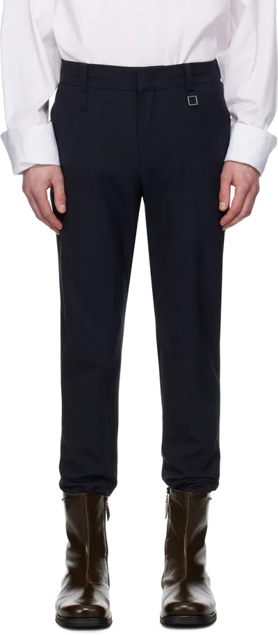 Wooyoungmi Navy Drawstring Trousers In Navy944n