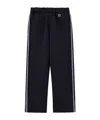 Wooyoungmi Navy Knit Detail Track Pants In Navy Blue