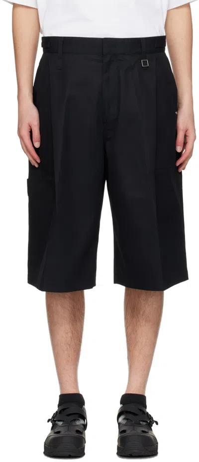Wooyoungmi One-tuck Shorts In Black