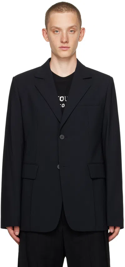 Wooyoungmi Navy Single Blazer In Navy 928n